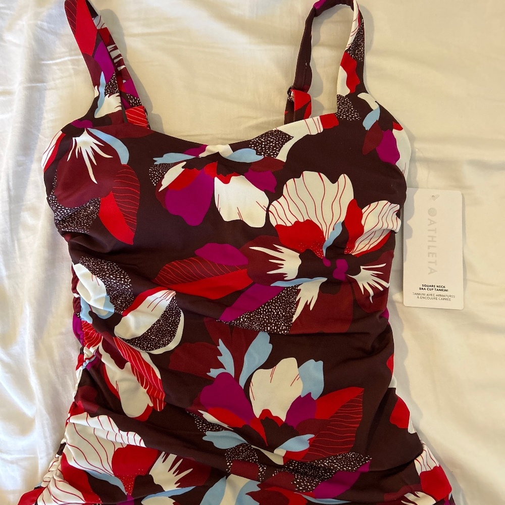 Athleta Square Neck Bra Cup Tankini